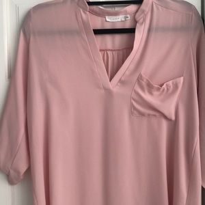 Blush tunic blouse